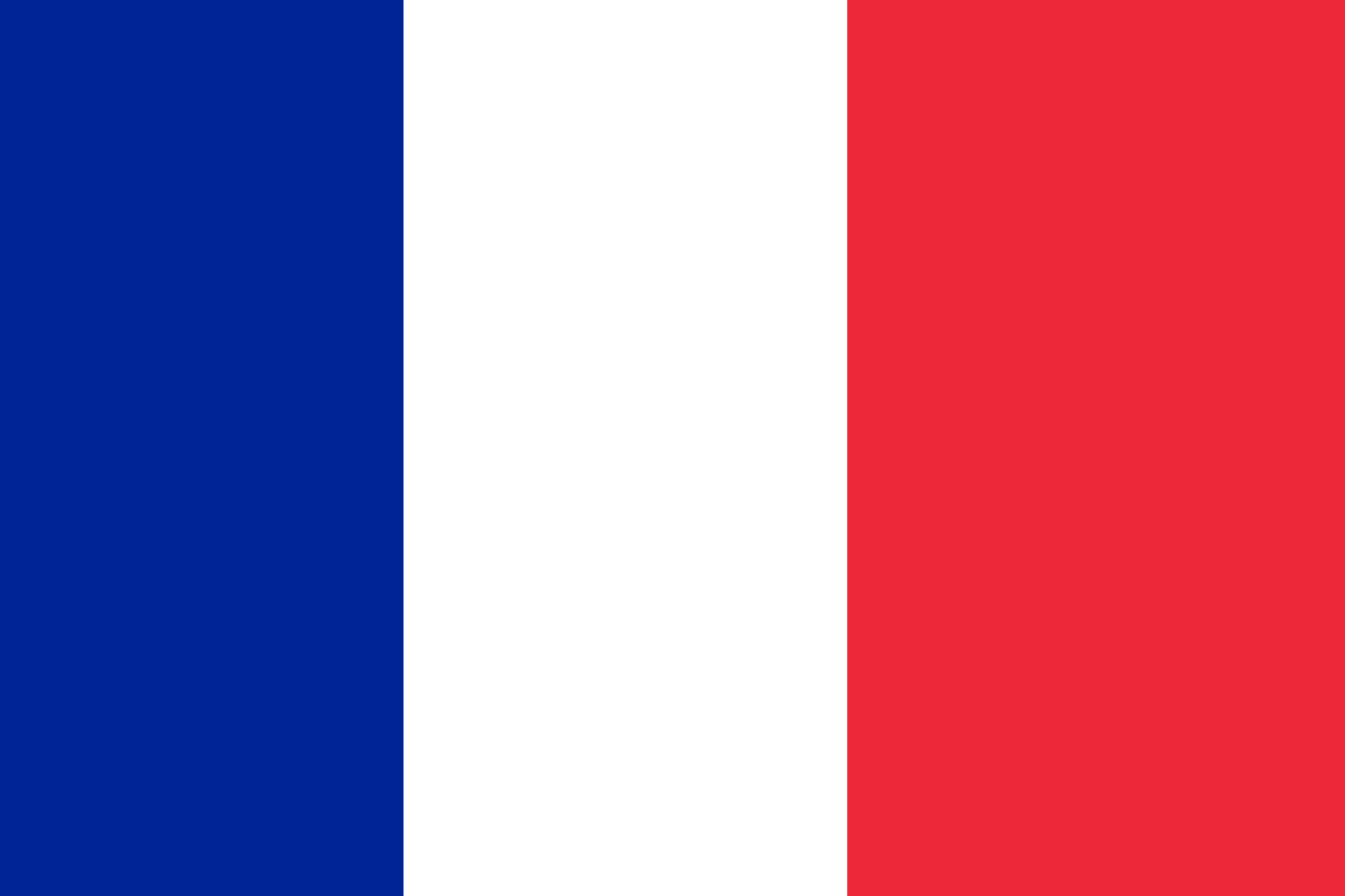   the national flag of France - le drapeau national de la France