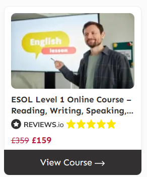  Lead Academy level 1 course - English for speakers of other languages
