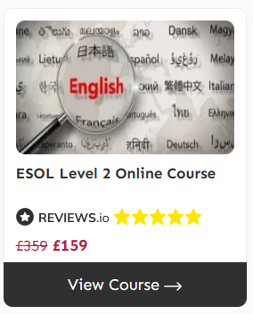  Lead Academy level 2 course - English for speakers of other languages